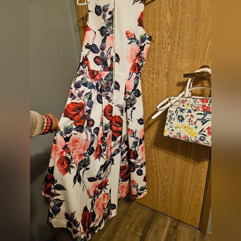 Black Collection High Low Floral Dress - Picture 3 of 6
